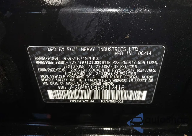 JF2GPAVC4E8312416: 44359489