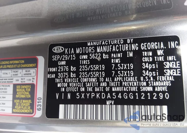 5XYPKDA54GG121290: 44358581