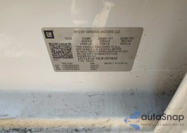 1GT12UEY0JF207832: 44358645