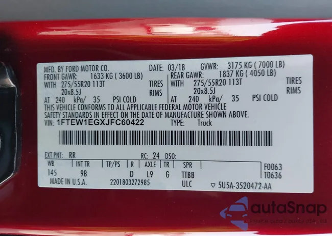 1FTEW1EGXJFC60422: 44358663