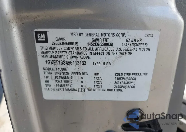 1GKET16S456113132: 44358683