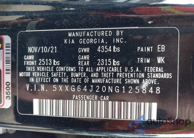 5XXG64J20NG125848: 44358714