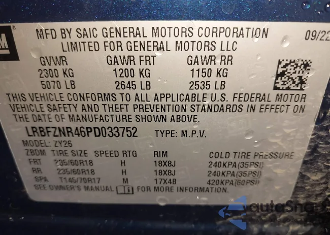 LRBFZNR46PD033752: 44358729