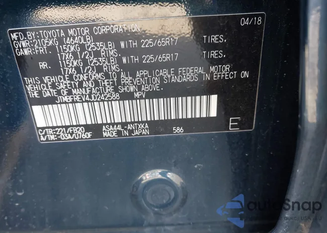 JTMBFREV4JD242588: 44358821