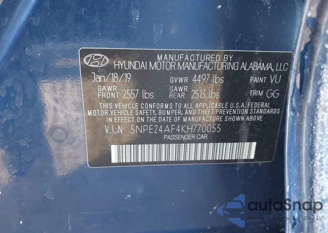 5NPE24AF4KH770055: 44358900