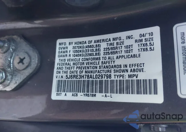 5J6RE3H78AL029798: 44360008