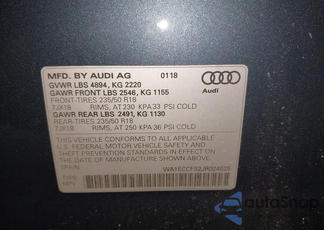 WA1ECCFS2JR024525: 44360026