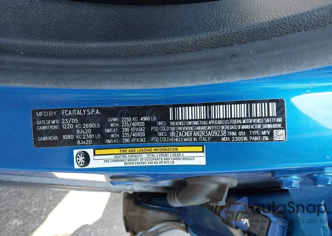 ZACNDFAN2R3A09238: 44360038