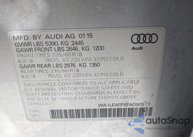 WA1LFAFPXFA090373: 44360058