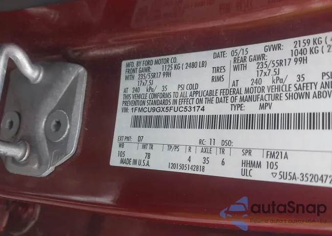 1FMCU9GX5FUC53174: 44360160