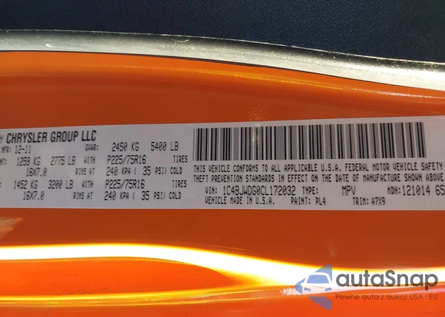 1C4BJWDG0CL172032: 44360165