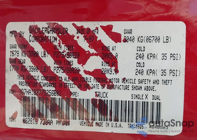 1D7HA18277S256801: 44360167