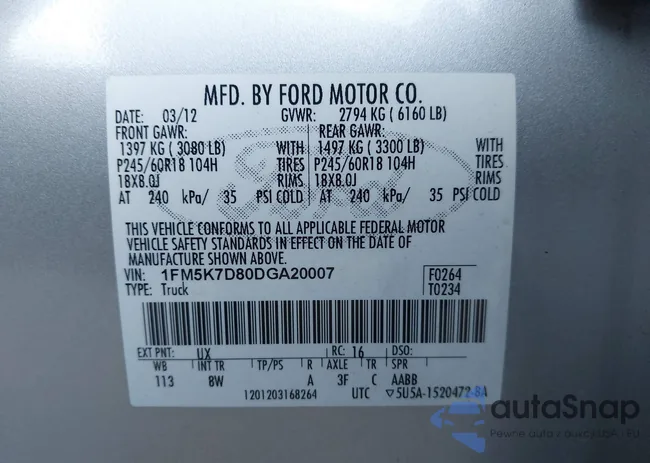 1FM5K7D80DGA20007: 44360229