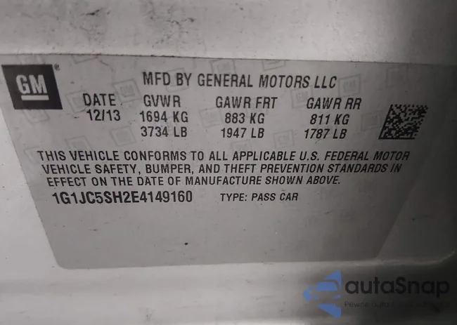 1G1JC5SH2E4149160: 44360259