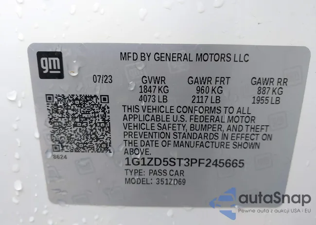 1G1ZD5ST3PF245665: 44360298