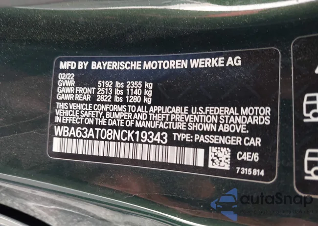 WBA63AT08NCK19343: 44360352