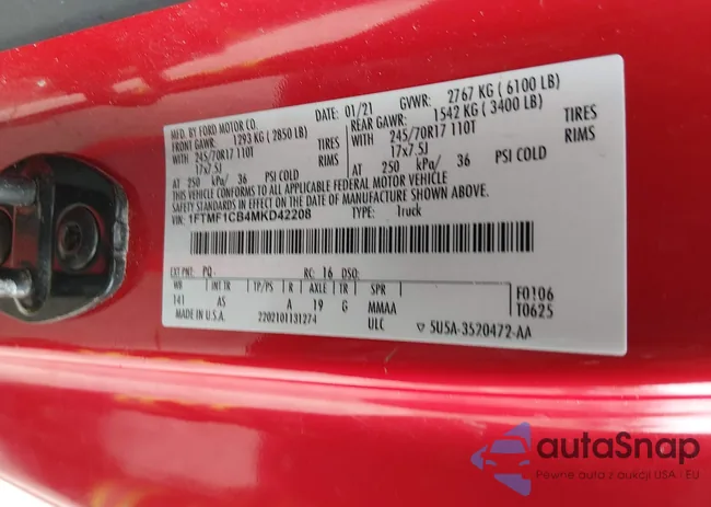 1FTMF1CB4MKD42208: 44360362