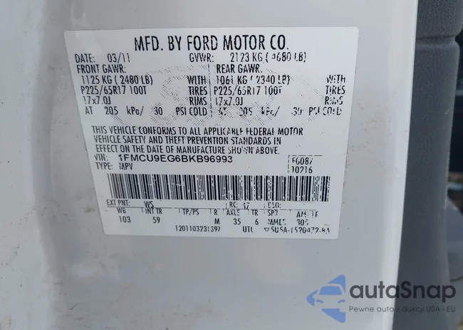 1FMCU9EG6BKB96993: 44360364