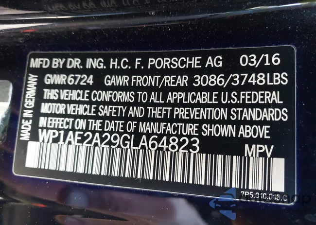 WP1AE2A29GLA64823: 44360443