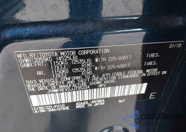 JTMWFREV2JJ735334: 44360481