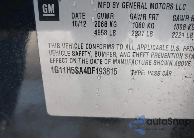 1G11H5SA4DF193815: 44360536