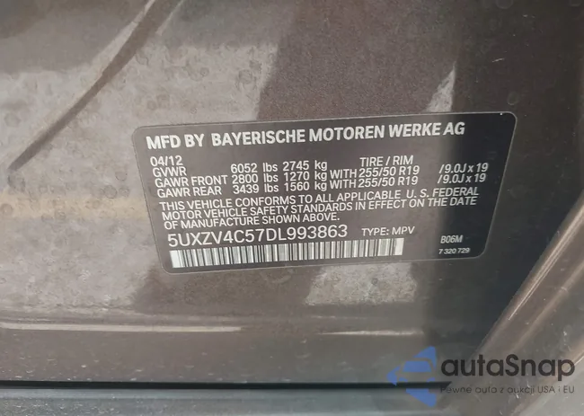 5UXZV4C57DL993863: 44360537