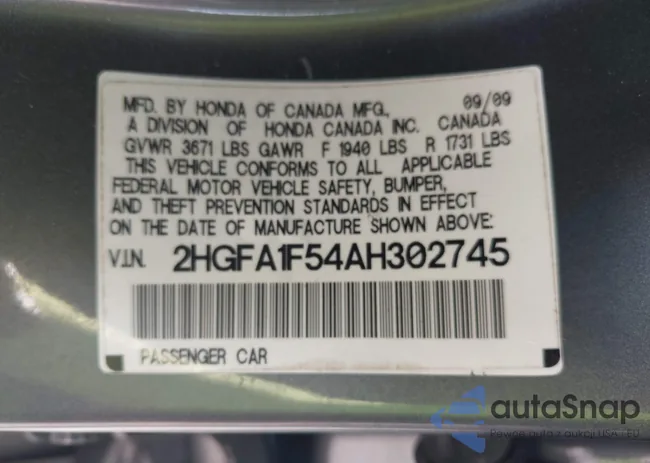 2HGFA1F54AH302745: 44359541