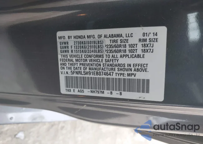 5FNRL5H91EB074647: 44359584