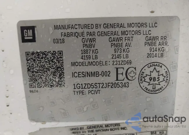 1G1ZD5ST2JF205343: 44359611