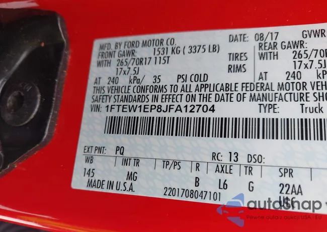 1FTEW1EP8JFA12704: 44359629