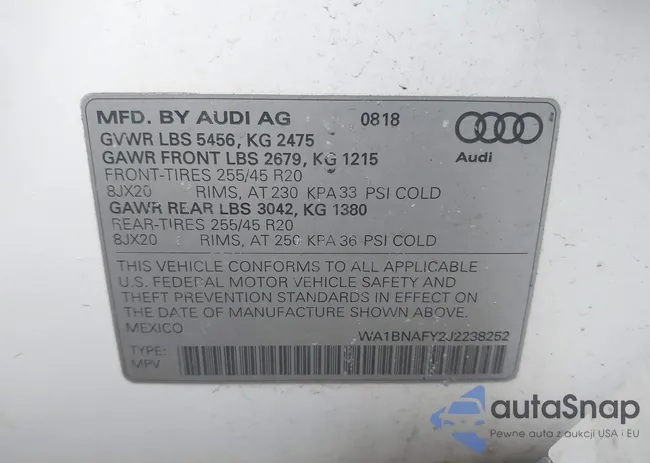 WA1BNAFY2J2238252: 44359704