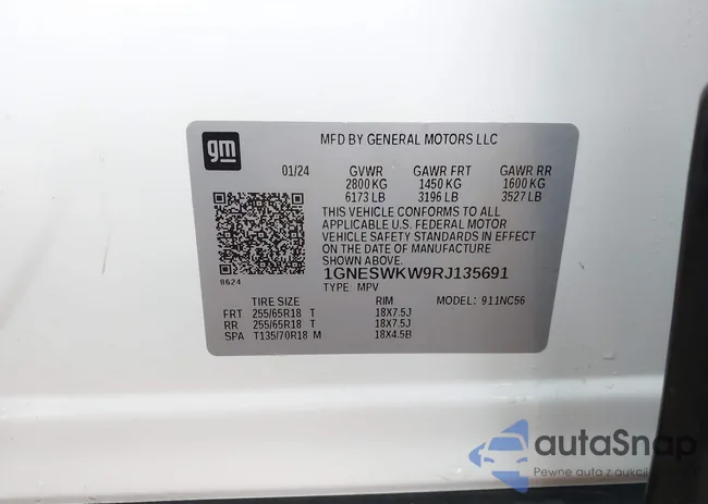 1GNESWKW9RJ135691: 44359729