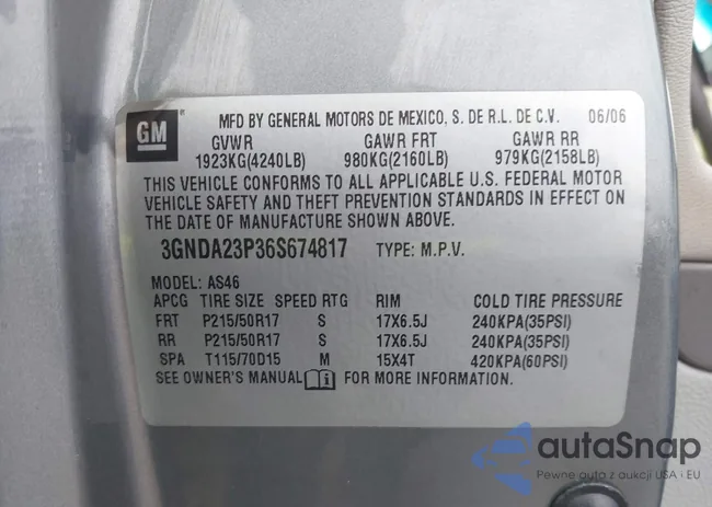 3GNDA23P36S674817: 44359768