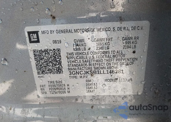 3GNCJKSB1LL146281: 44359923