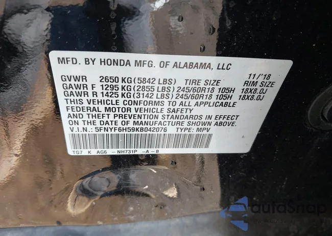 5FNYF6H59KB042076: 44361096