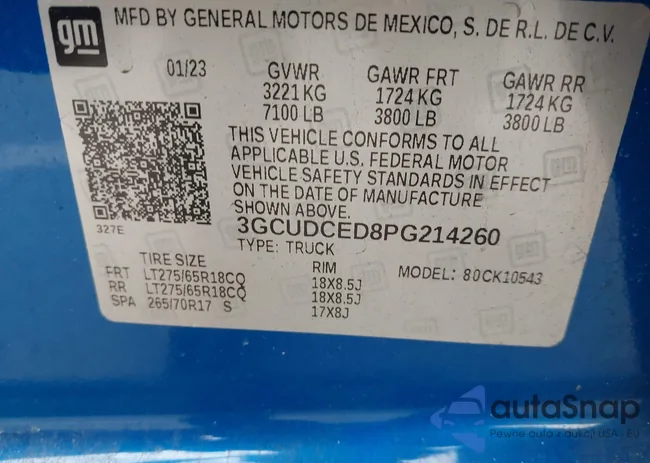 3GCUDCED8PG214260: 44361118