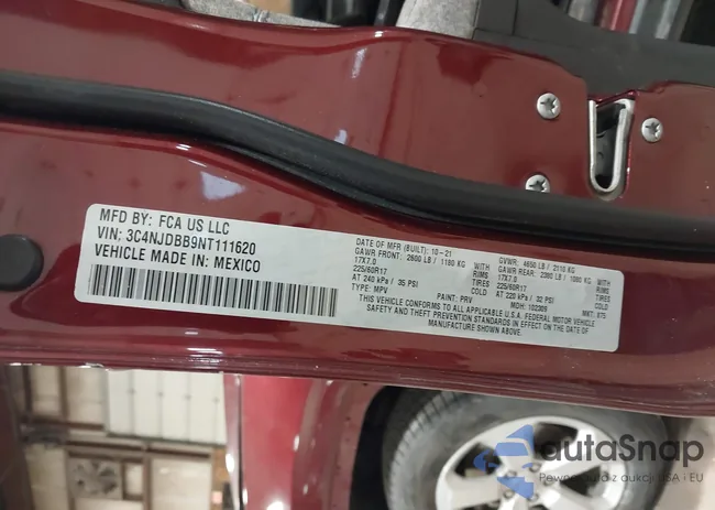 3C4NJDBB9NT111620: 44361119