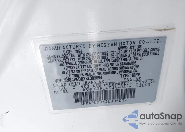 3N8AP6DBXSL309094: 44361330