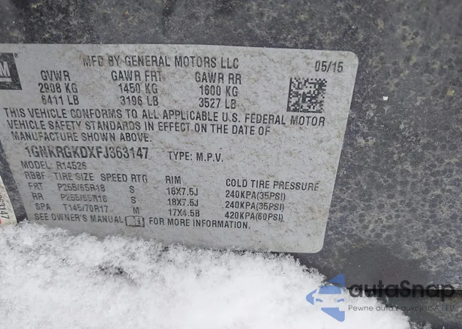 1GNKRGKDXFJ363147: 44361365