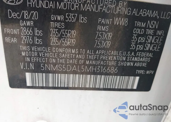 5NMS5DAL5MH316686: 44361452