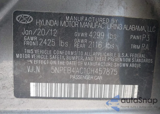 5NPEB4AC1CH457875: 44360612