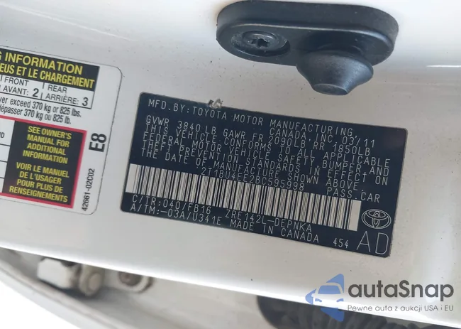 2T1BU4EE2BC595998: 44360820