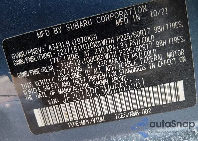 JF2GTAPC3MH665561: 44360834