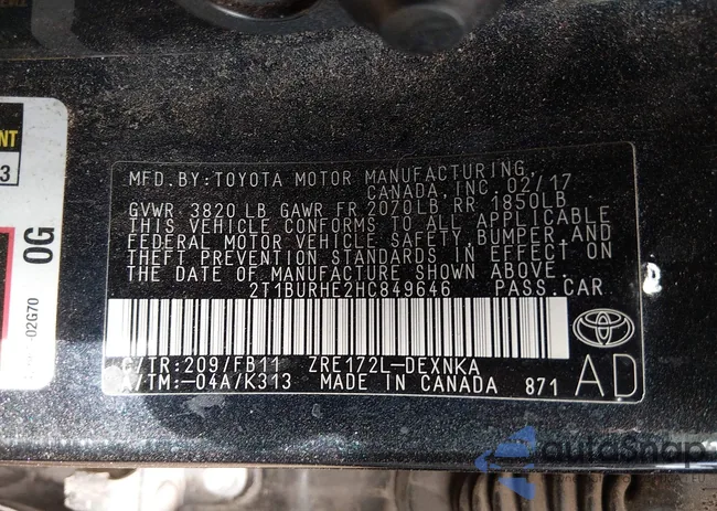 2T1BURHE2HC849646: 44360847