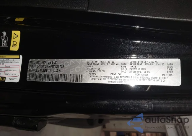 1C4HJXDNXPW537772: 44360900