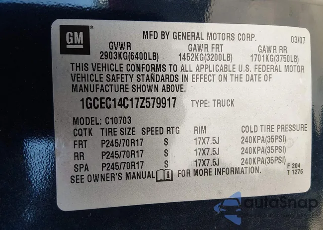 1GCEC14C17Z579917: 44362066