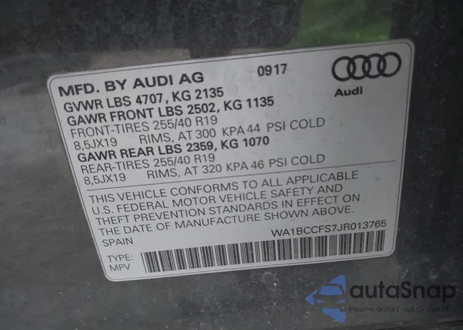 WA1BCCFS7JR013765: 44362083