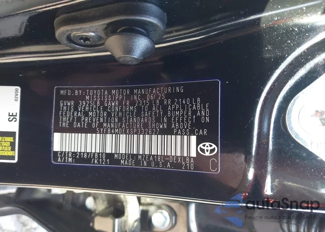 5YFB4MDEXSP332627: 44362282