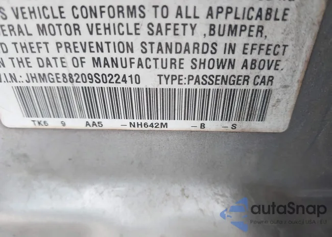 JHMGE88209S022410: 44362299
