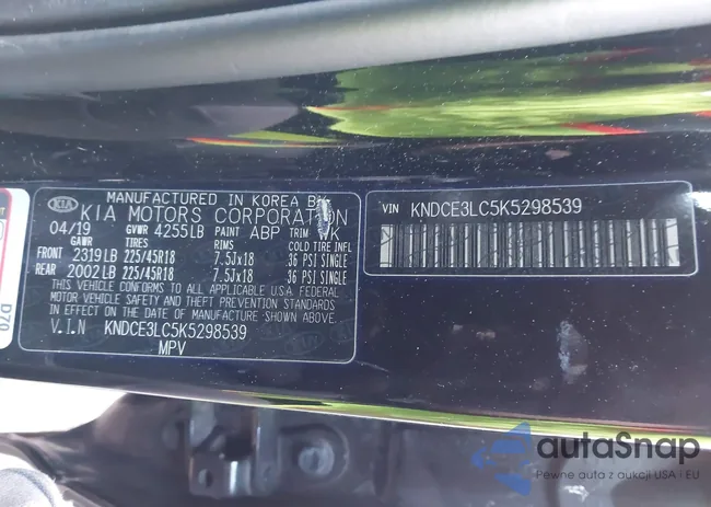 KNDCE3LC5K5298539: 44362459